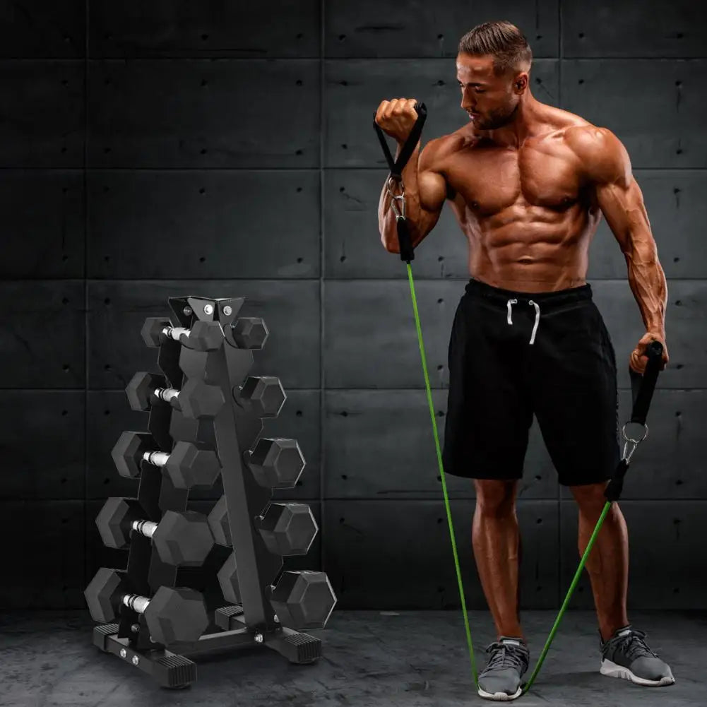 5-Tiers Dumbbell Rack Home Sports Fitness Equipment Storage Holder