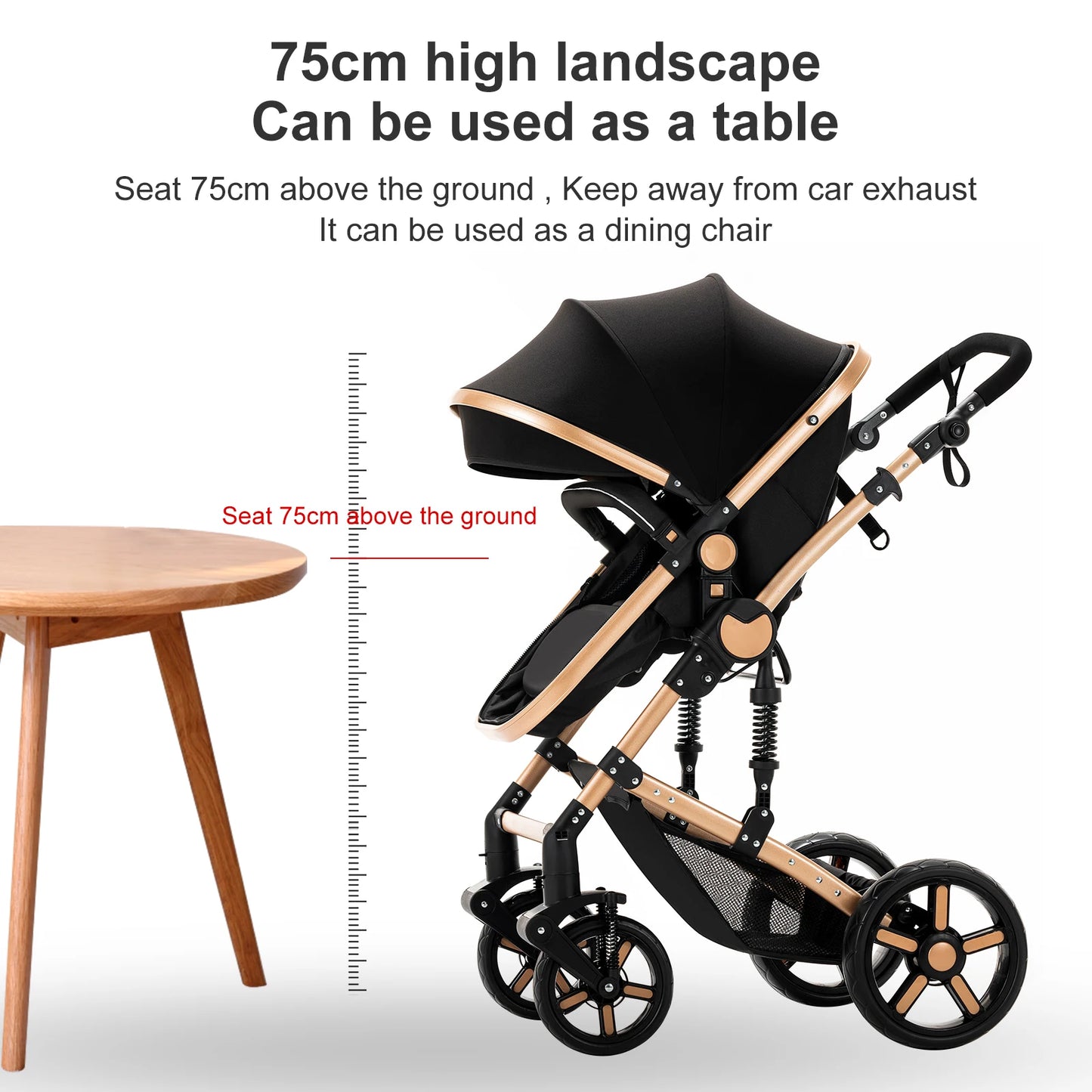 High Quality Newborn Lightweight Baby Stroller 3 in 1 ISOfix