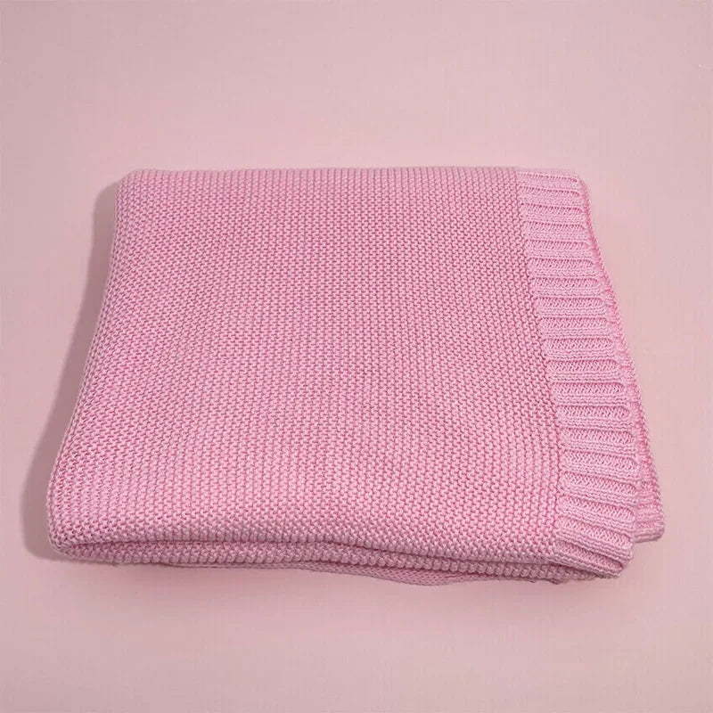 Premium Organic Cotton Baby Blanket Custom Embroidery Gift Set