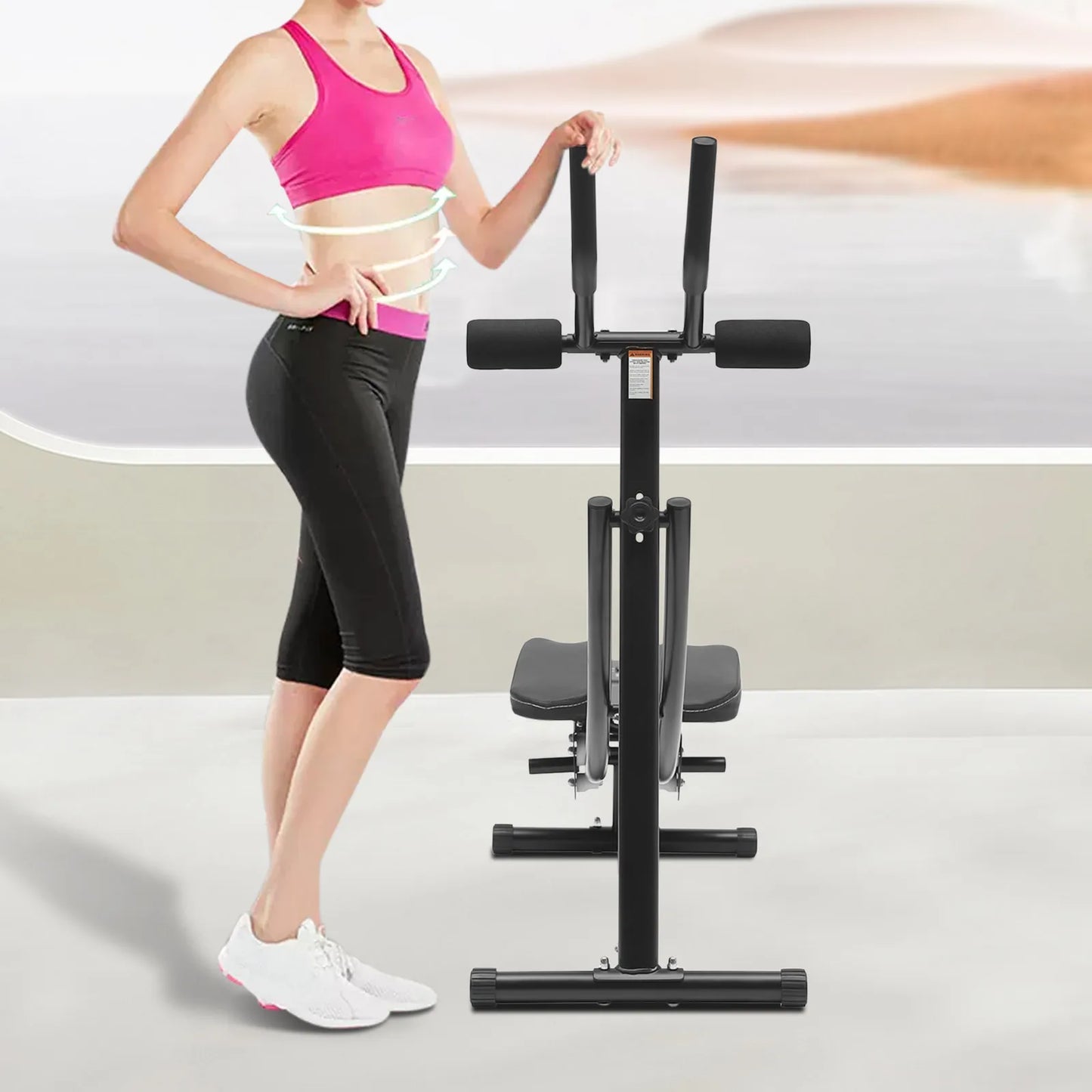 Abdominal Exercise Machine 150kg Capacity Foldable Home Gym