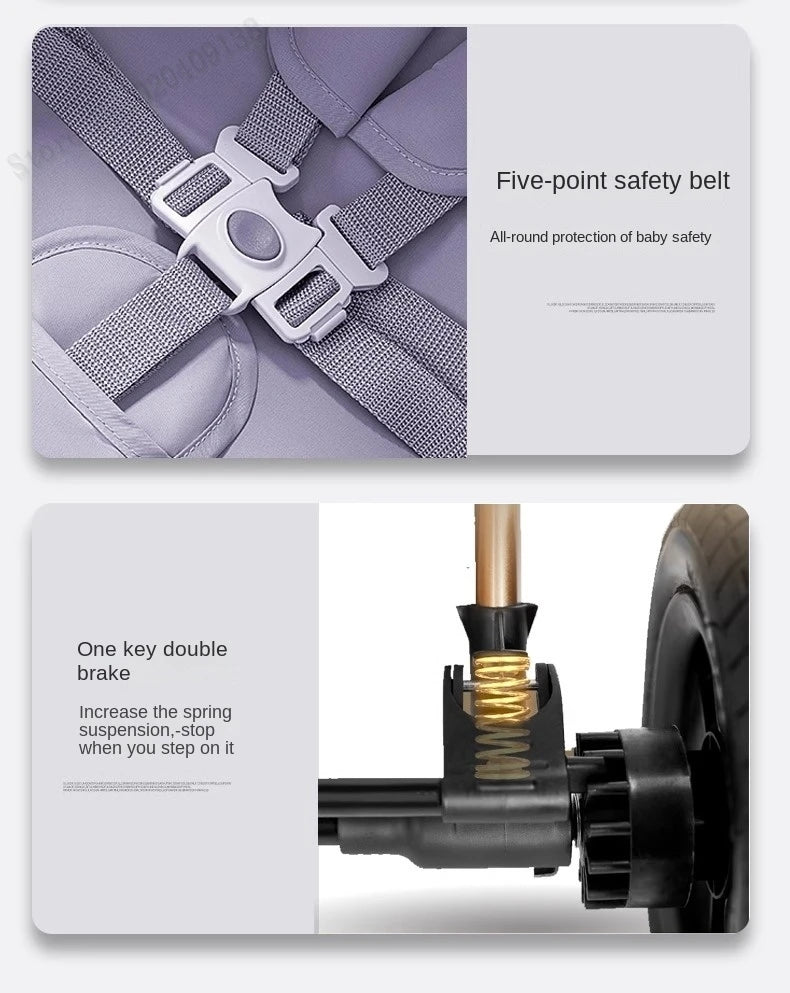 Twins Newborn 0-4 Years Old Baby Stroller Can Sit Lie Down