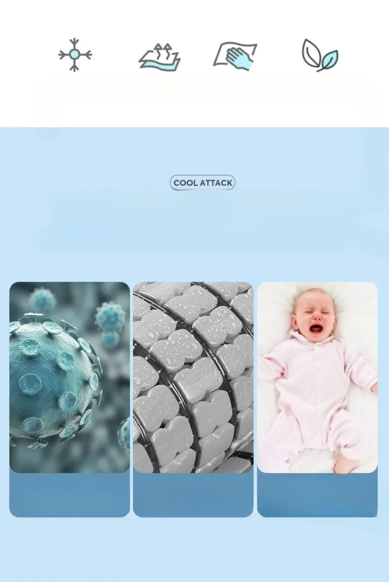 100x56cm Baby Summer Bedding Cool Mat Portable Set