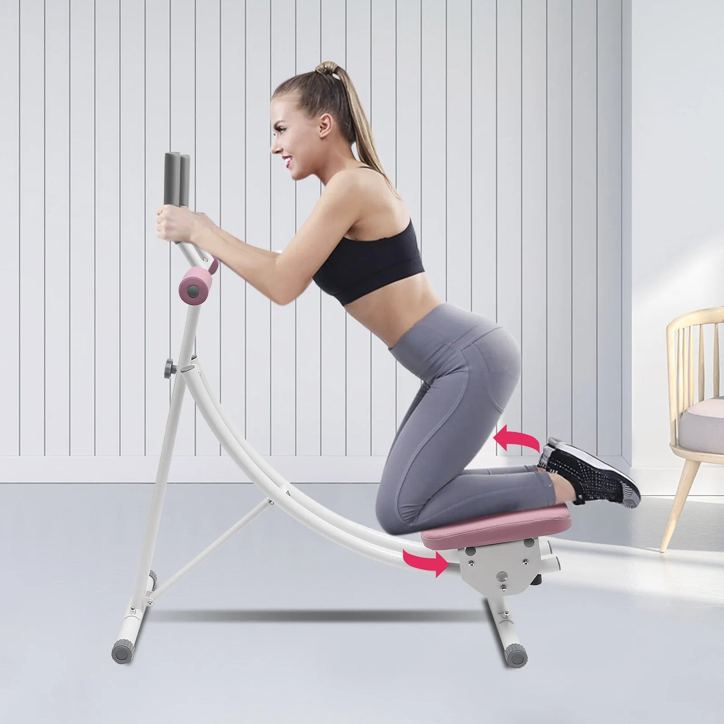 Abdominal Exercise Machine 150kg Capacity Foldable Home Gym