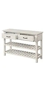 Console Table Sideboard Sofa Entryway Side Table Furniture with Six Drawers and Bottom Shelf for Living Room Home Decor