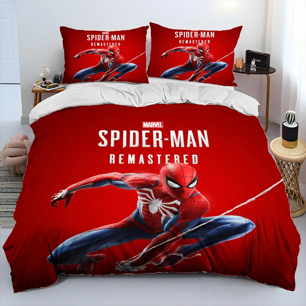 23 Style Spider Man Cartoon Marvel Comforter Bedding Set