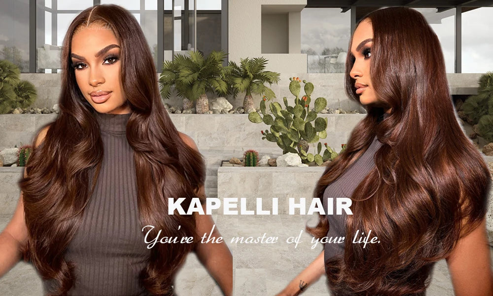 10A Brazilian Body Wave Bundles with 4x4 Lace Closure Brown Blonde Human Hair Remy 3/4 Bundles