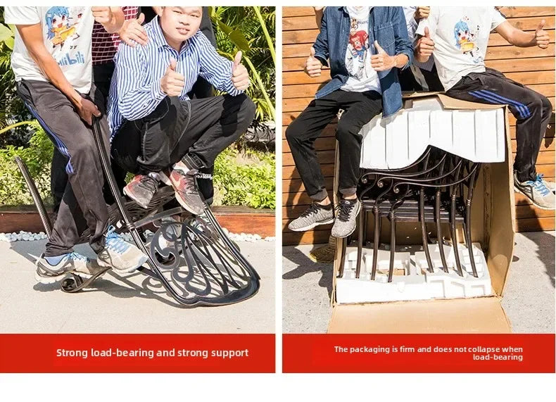 Waterproof Sunscreen Leisure Chairs Outdoor Metal Garden Furniture Set for Patio European Retro Style