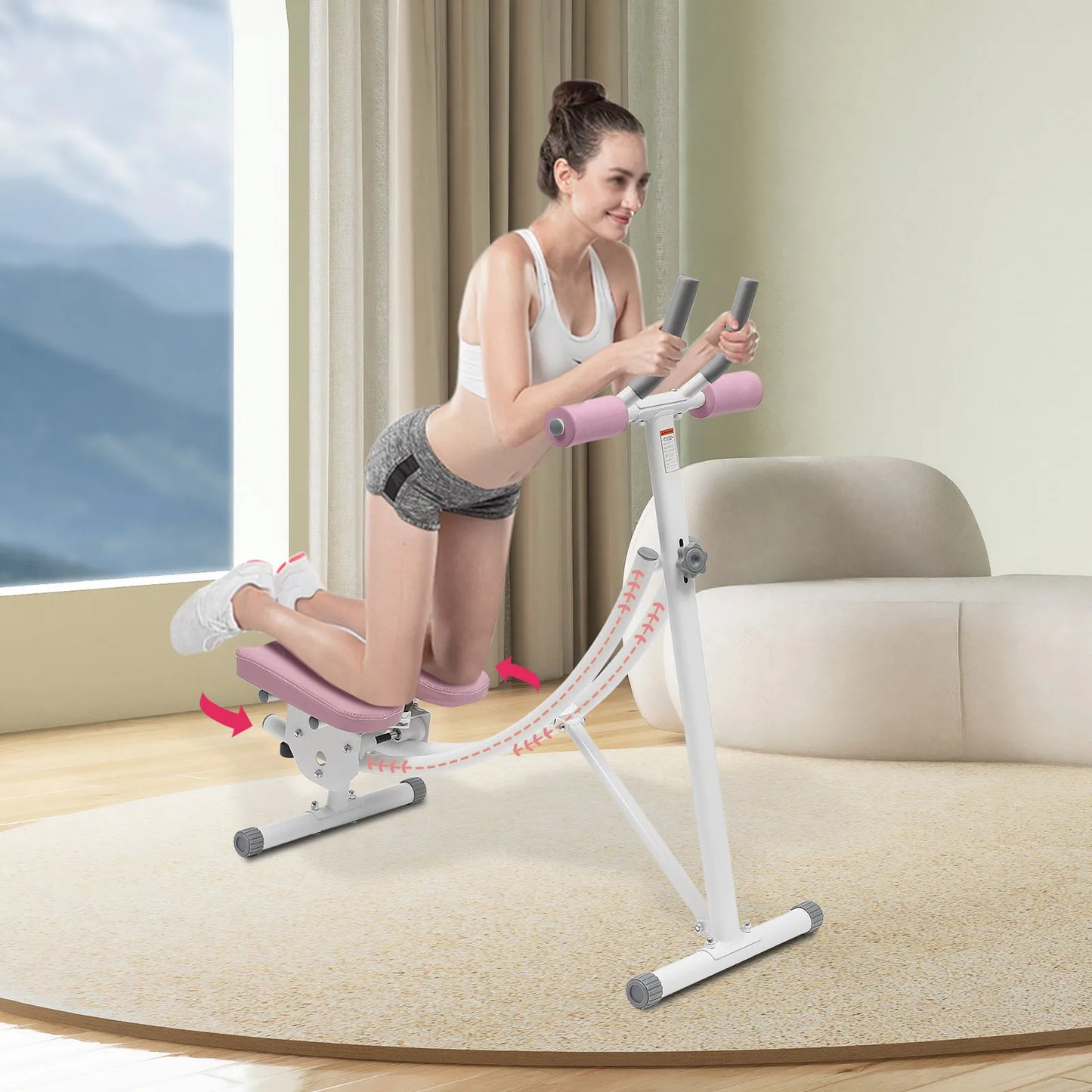 Abdominal Exercise Machine 150kg Capacity Foldable Home Gym