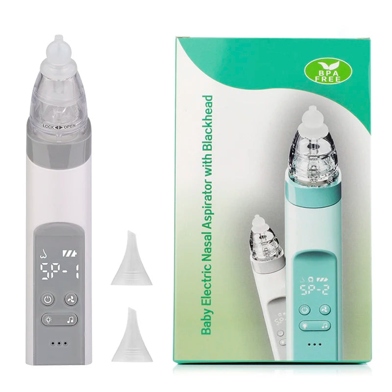 Baby Electric Nasal Aspirator Nose Suction Device with Food Grade Silicone Mouthpiece 3 Suction Modes