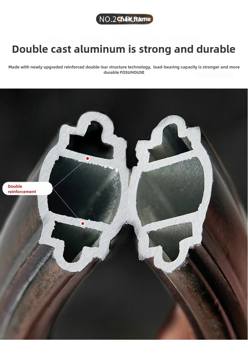 Waterproof Sunscreen Leisure Chairs Outdoor Metal Garden Furniture Set for Patio European Retro Style