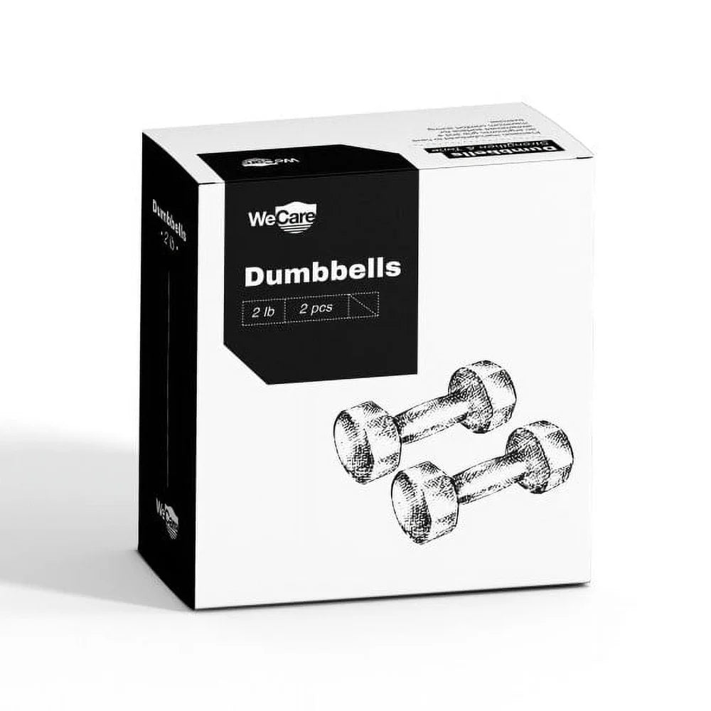 2 Pound Neoprene Coated Hex Dumbbells Pair Ergonomic