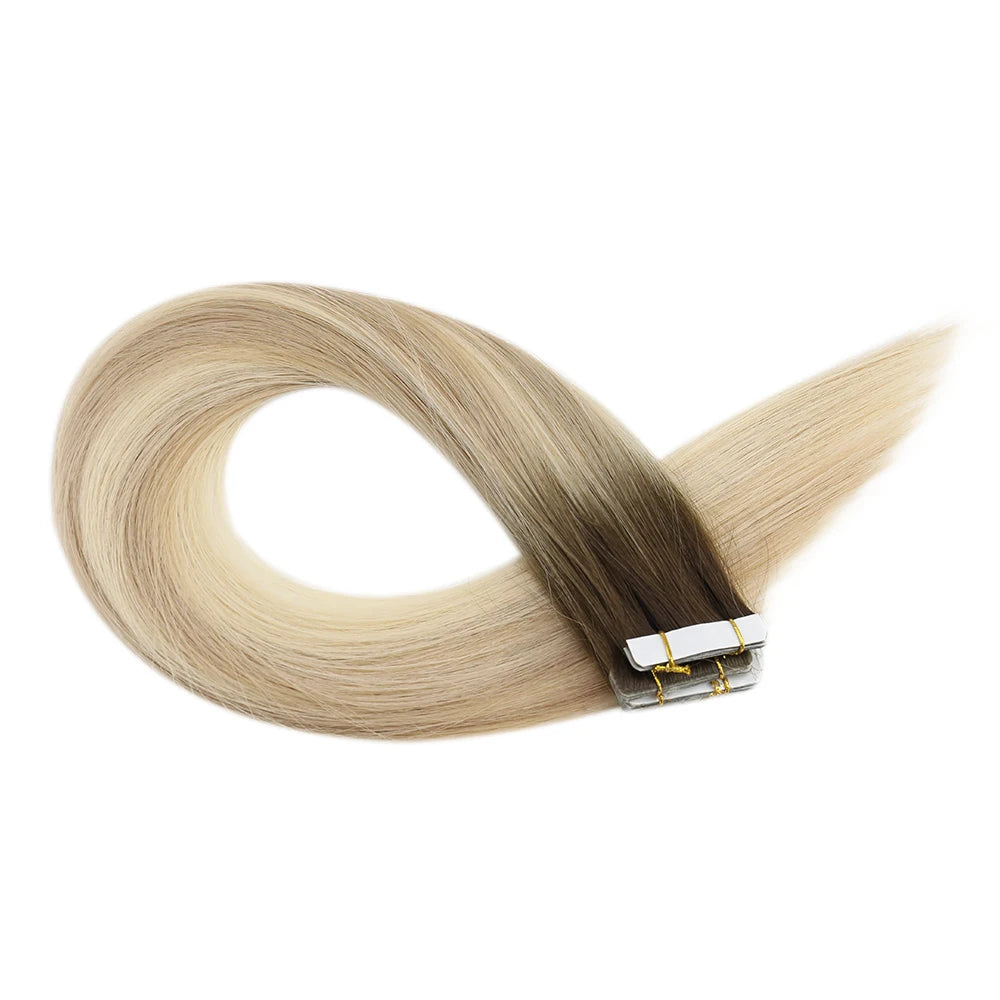 [12 Months] Ugeat Invisible Tape In Human Hair Extensions