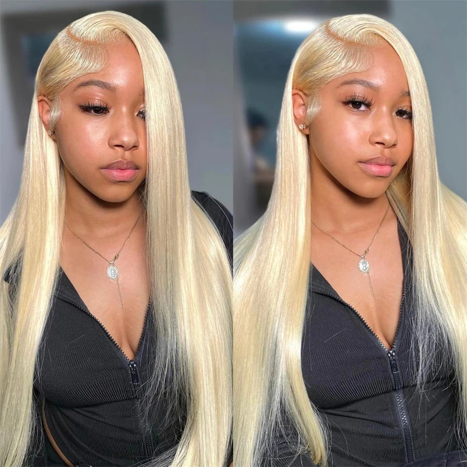 Straight 13x6 Ash Brown Highlight Lace Front Wig Human Hair Natural Hairline Ash Blonde Transparent Lace Frontal Wig for Women