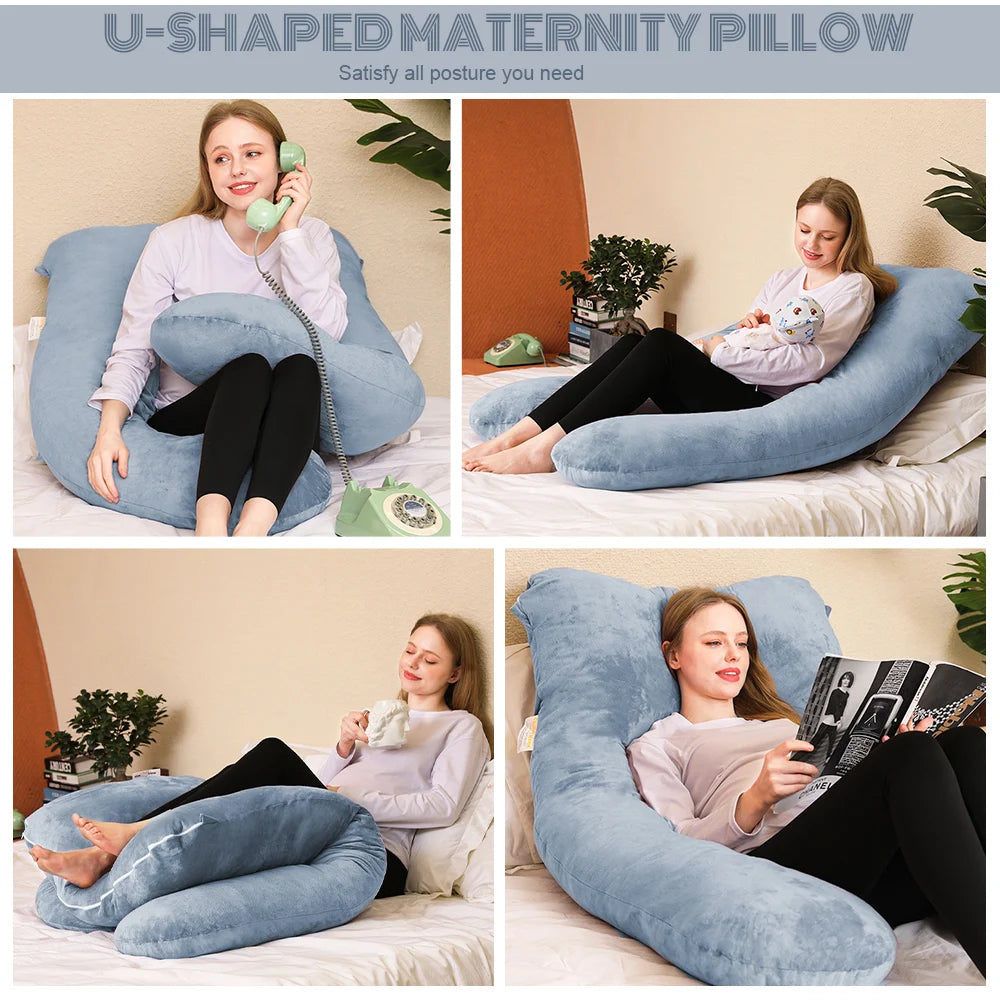 U Shape Pregnancy Pillows for Sleeping Large Body Pillows