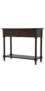 Console Table Sideboard Sofa Entryway Side Table Furniture with Six Drawers and Bottom Shelf for Living Room Home Decor