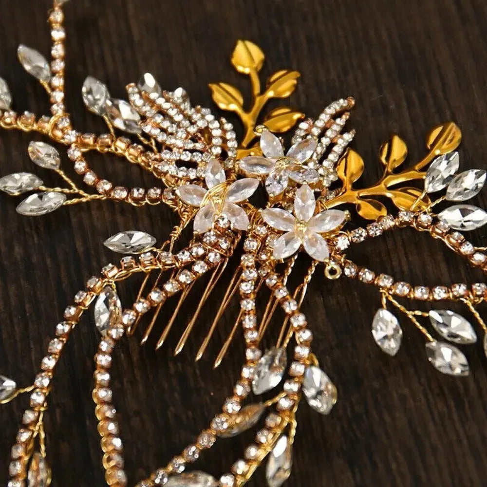 Crystal Bridal Headpieces for Brides Silver Hair Accessories