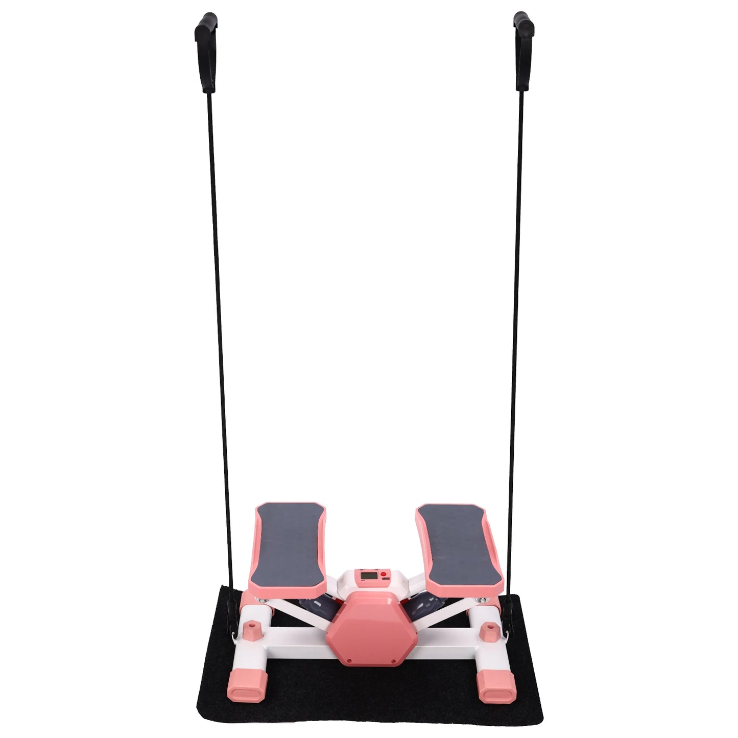 Steppers for Exercise Stair Stepper with Resistance Bands Pink