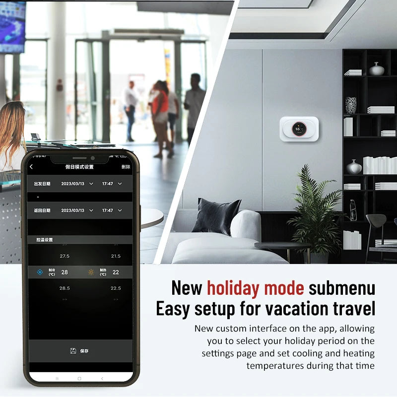 Beca Weekly Programmable Matter Smart Home Thermostat With TFT LCD Display Floor Heating Thermostat Alexa Google Assistant