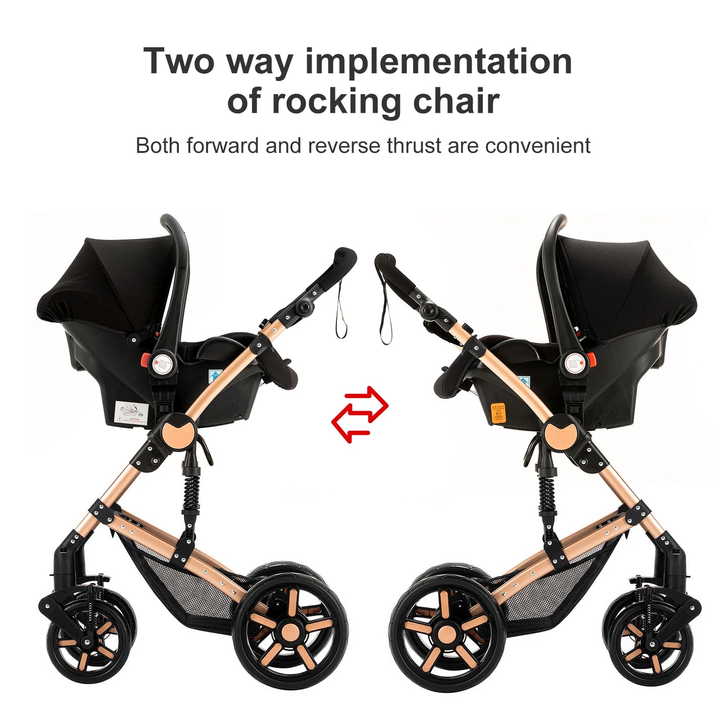 High Quality Newborn Lightweight Baby Stroller 3 in 1 ISOfix