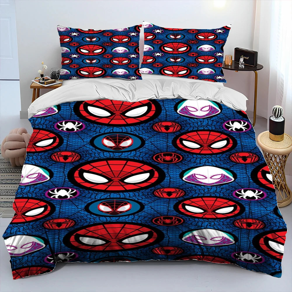 23 Style Spider Man Cartoon Marvel Comforter Bedding Set