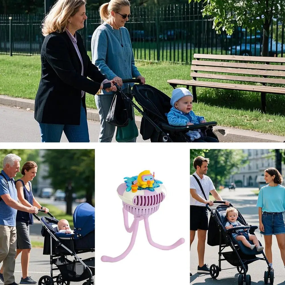 Baby Fan For Stroller And Car Seat 3 Speed Clip On Quiet Pram Cooling Accessory For Toddler Outdoor Use