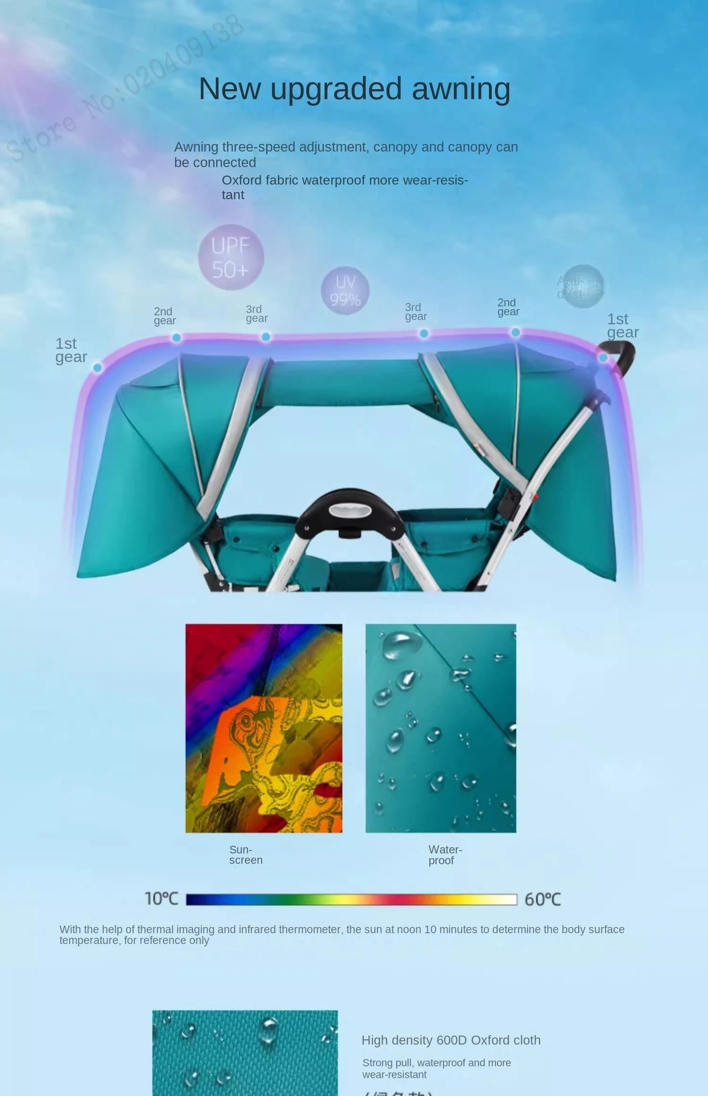 Twins Baby Stroller Can Sit And Lie Down Folding Lightweight