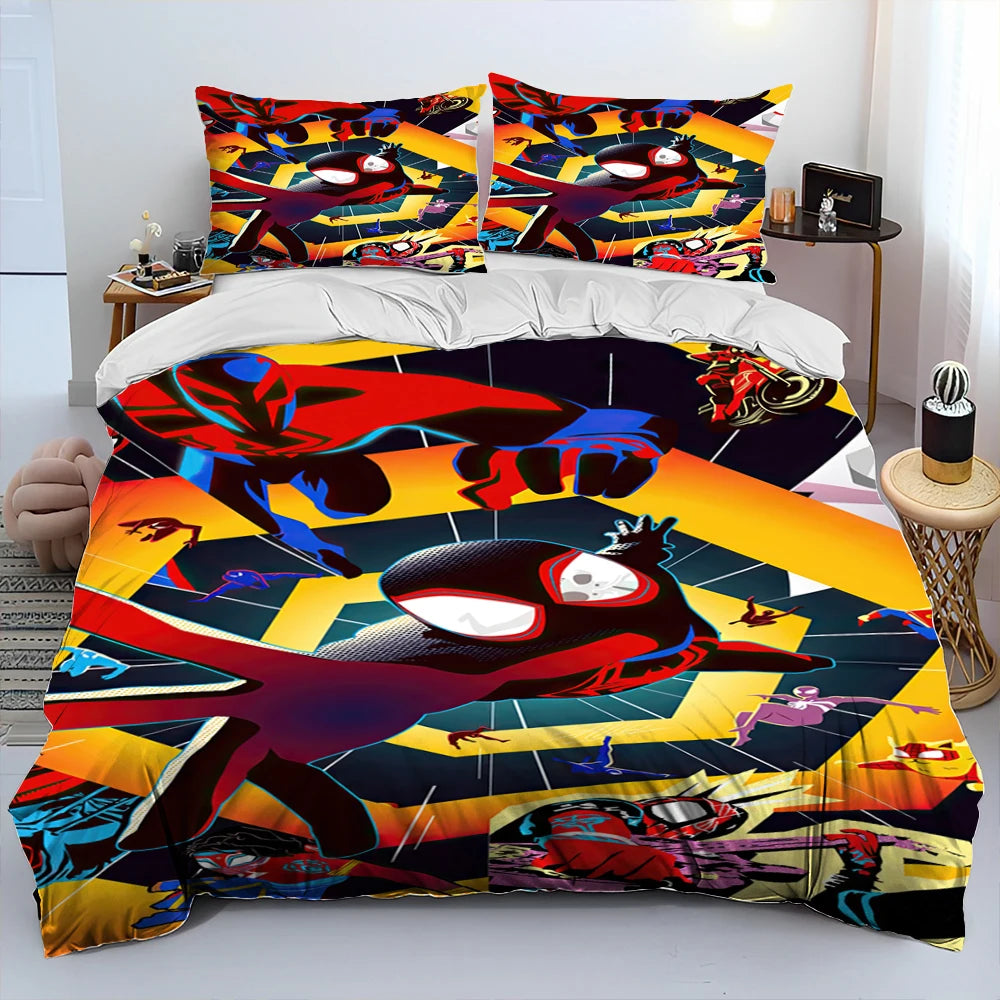 23 Style Spider Man Cartoon Marvel Comforter Bedding Set