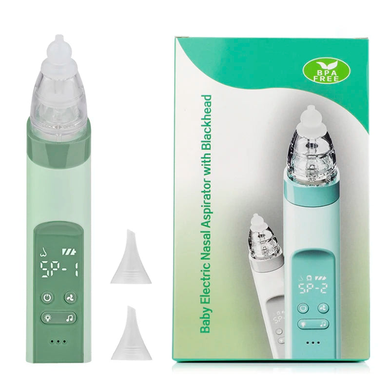 Baby Electric Nasal Aspirator Nose Suction Device with Food Grade Silicone Mouthpiece 3 Suction Modes