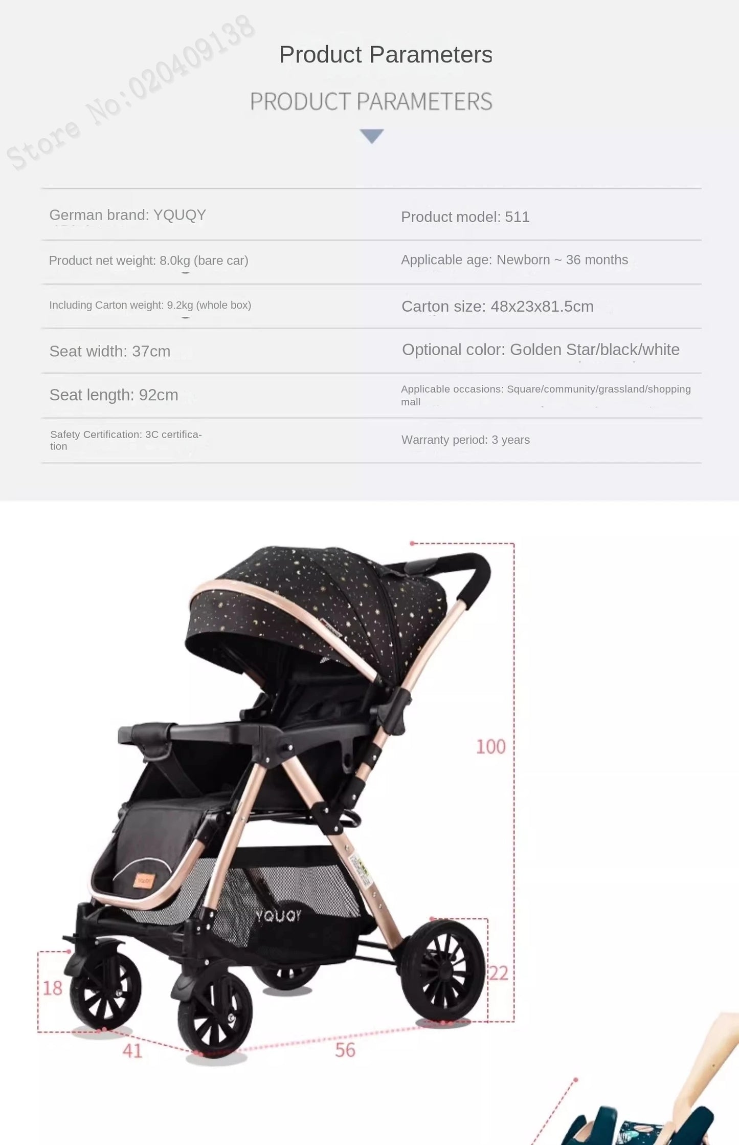 Twins Newborn 0-4 Years Old Baby Stroller Can Sit Lie Down