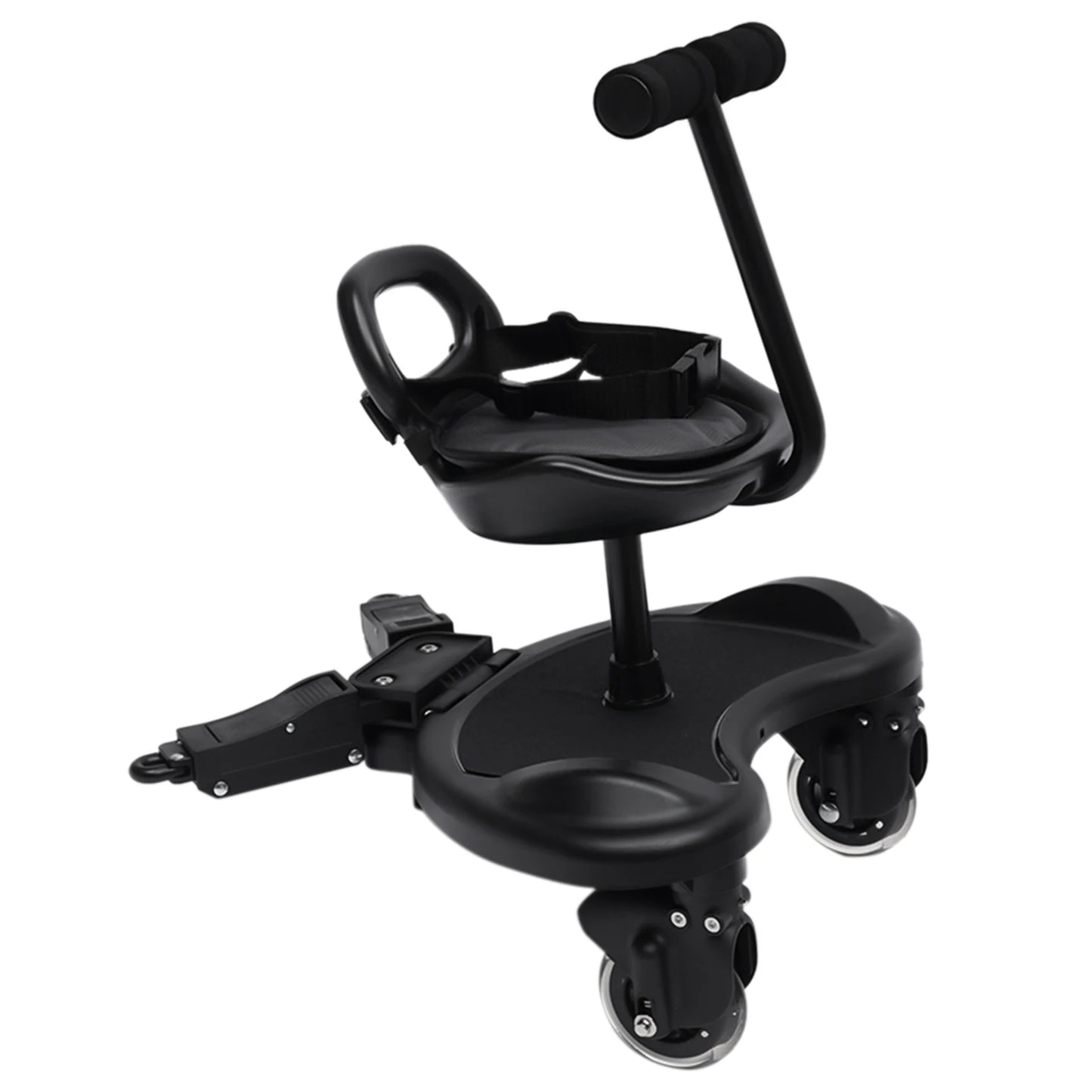 Universal 2-in-1 Stroller Board with Detachable Seat Buggy Board for 2 to 6 Year Olds Toddler Attachment Step Stand Ride-On Pedal