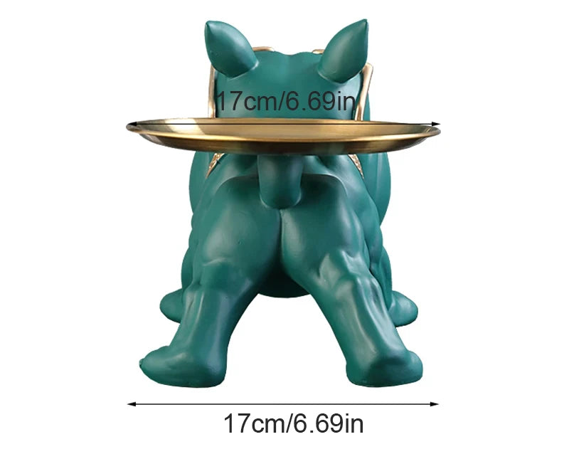 30cm Home Decor Bulldog Figurine Dog Statue Storage Box