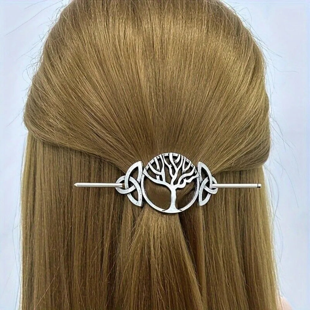 8PCS Hair Clips Viking Celtic Hair Sticks Retro Barrette