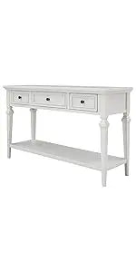 Console Table Sideboard Sofa Entryway Side Table Furniture with Six Drawers and Bottom Shelf for Living Room Home Decor