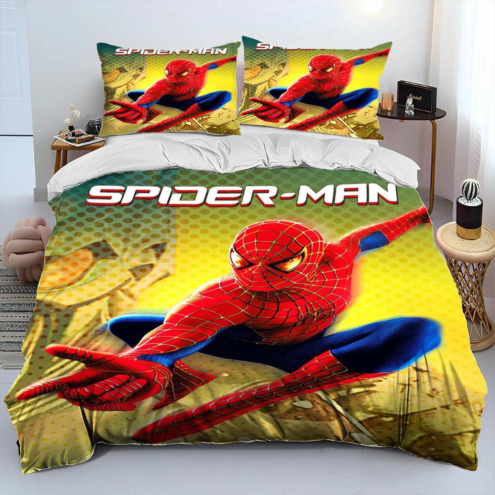 23 Style Spider Man Cartoon Marvel Comforter Bedding Set