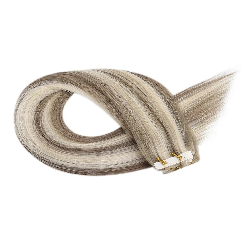 [12 Months] Ugeat Invisible Tape In Human Hair Extensions
