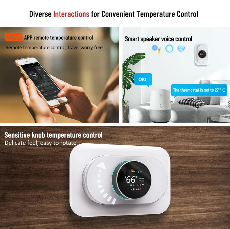 Beca Weekly Programmable Matter Smart Home Thermostat With TFT LCD Display Floor Heating Thermostat Alexa Google Assistant