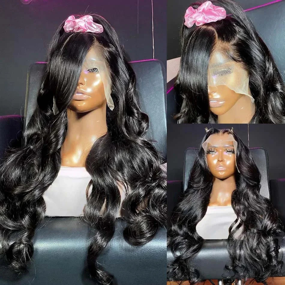 Wiggogo 30 40 Inch Loose Body Wave Lace Front Human Hair Wigs