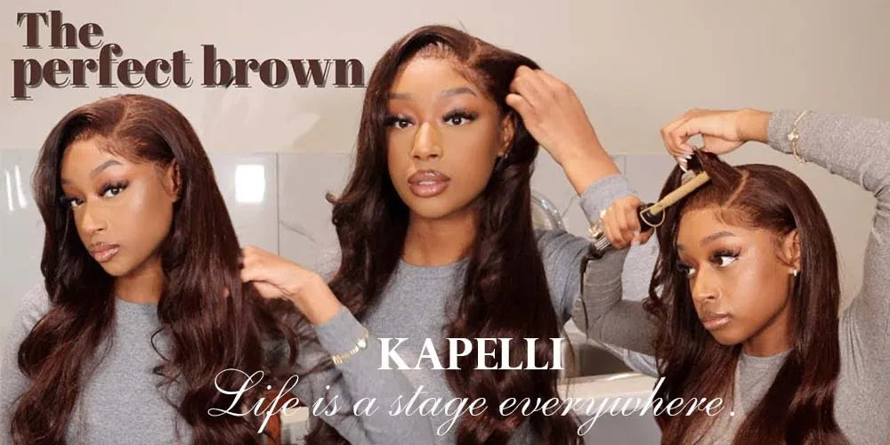 10A Brazilian Body Wave Bundles with 4x4 Lace Closure Brown Blonde Remy Human Hair