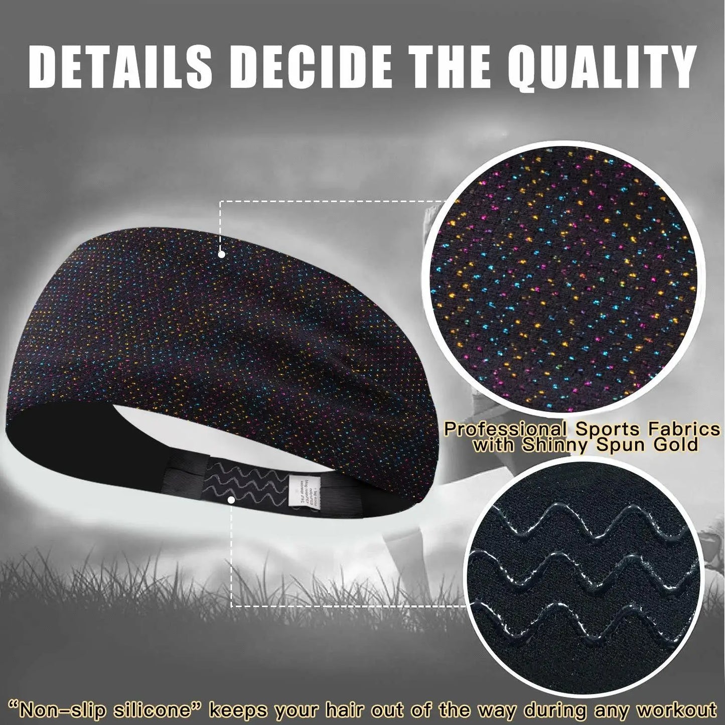 Women Yoga Running Sports Headbands Workout Hair Bands Turban Head Wrap Gym Fitness Stretch Sweatband Wide Hair Band