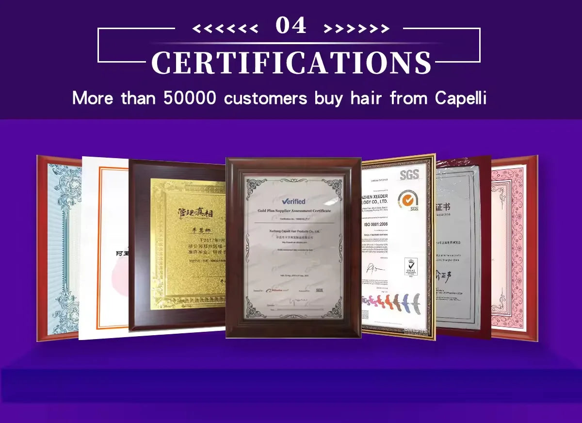 10A Brazilian Body Wave Bundles with 4x4 Lace Closure Brown Blonde Remy Human Hair