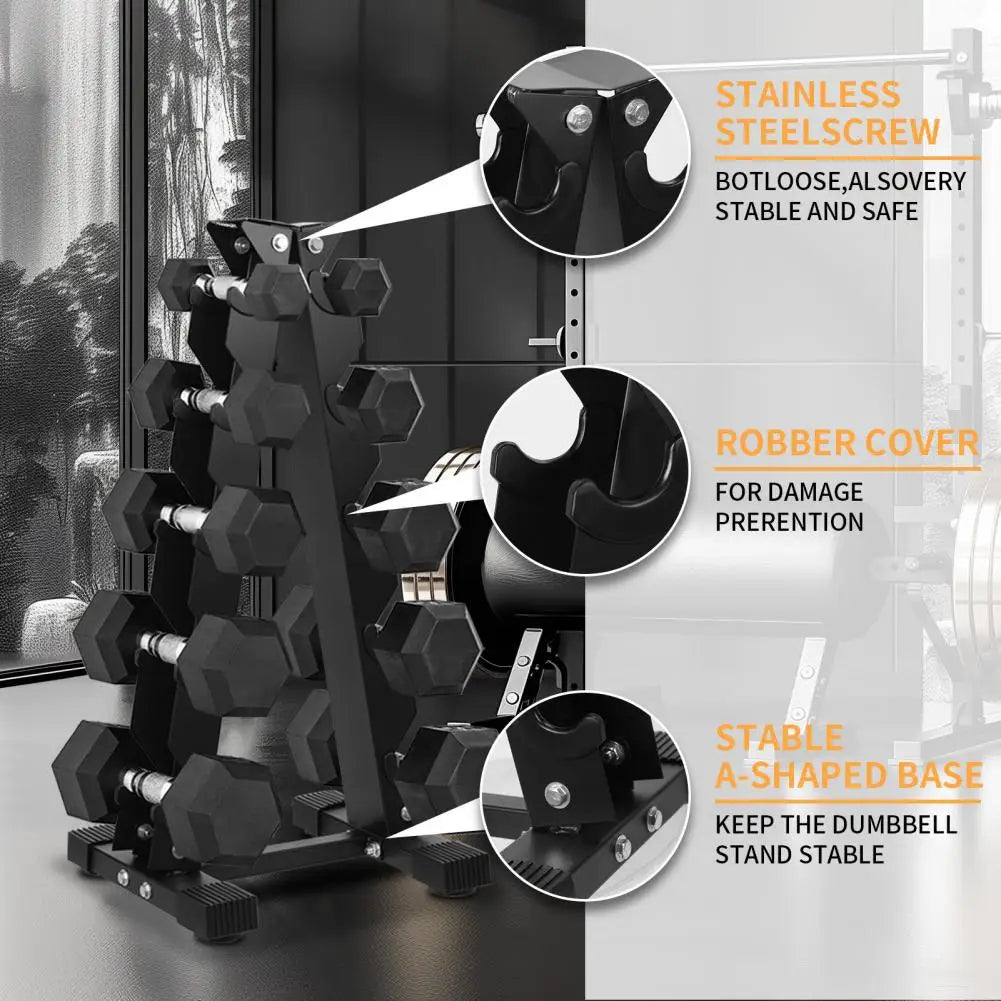 5-Tiers Dumbbell Rack Home Sports Fitness Equipment Storage Holder