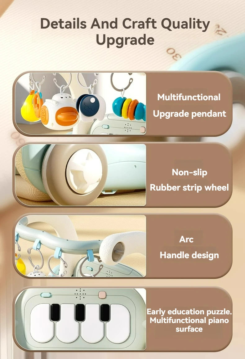 4 In 1 Newborn Baby Walker Fitness Frame With Music Light