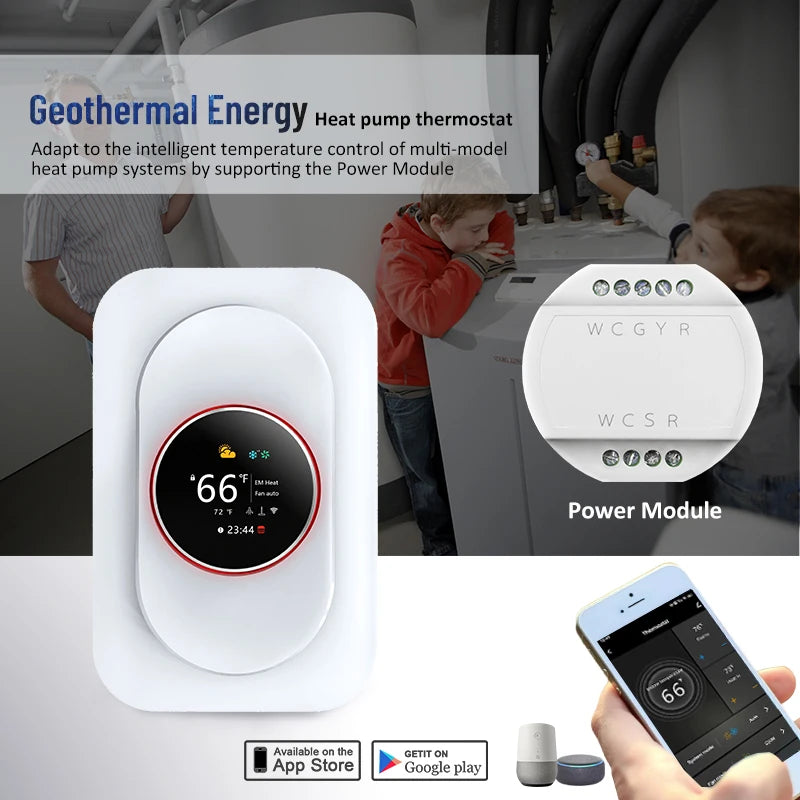 Beca Weekly Programmable Matter Smart Home Thermostat With TFT LCD Display Floor Heating Thermostat Alexa Google Assistant