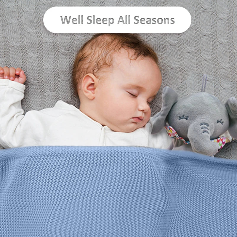 Premium Organic Cotton Baby Blanket Custom Embroidery Gift Set