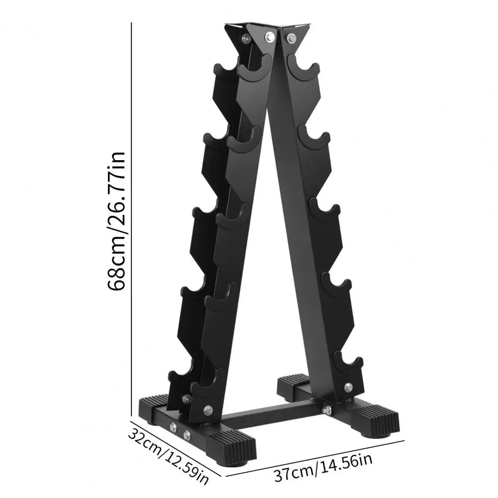 5-Tiers Dumbbell Rack Home Sports Fitness Equipment Storage Holder