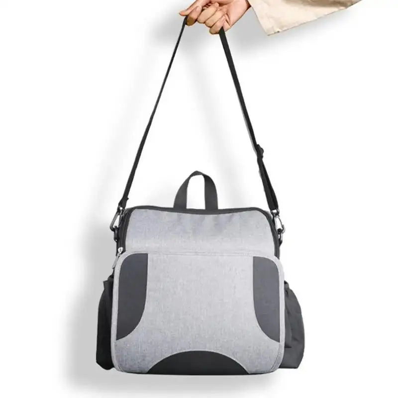 Baby Diaper Bag 2-in-1 Foldable Booster Seat And Diaper Pouch Large Capacity Organizer For Travel