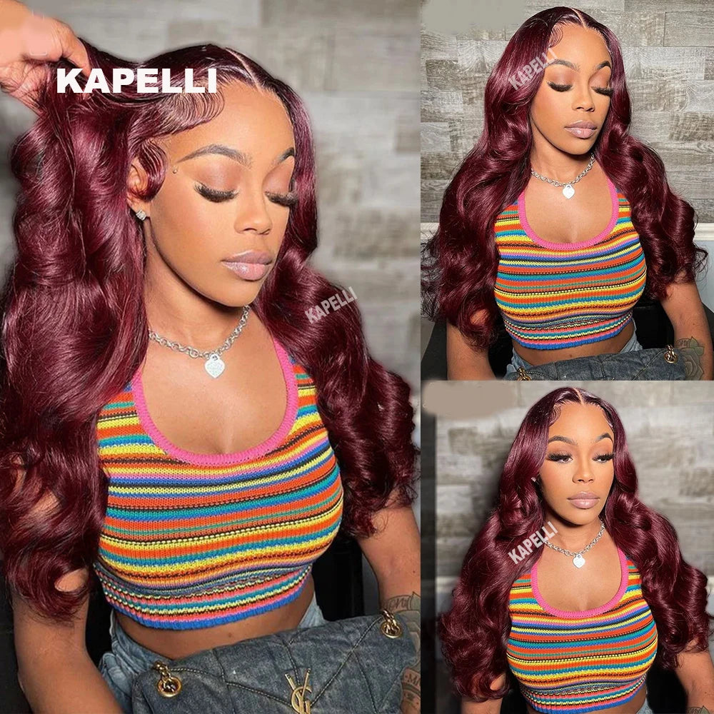 1B99J Body Wave Bundles With Closure Brazilian Human Hair Weave 4x4 Lace Closure 3/4 Bundles Remy Hair Extensions