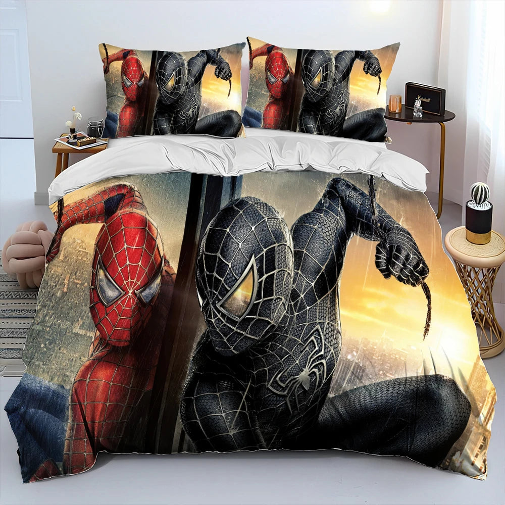 23 Style Spider Man Cartoon Marvel Comforter Bedding Set