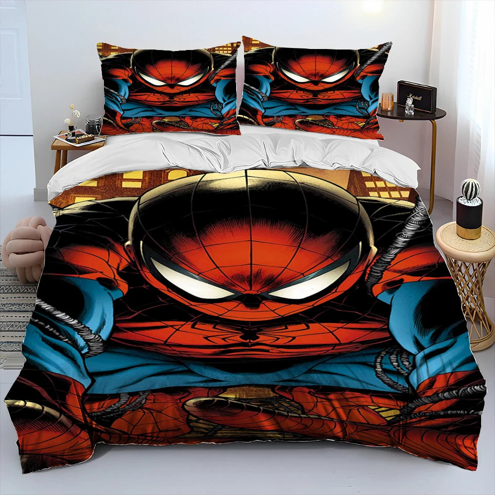 23 Style Spider Man Cartoon Marvel Comforter Bedding Set