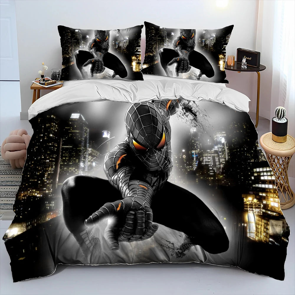 23 Style Spider Man Cartoon Marvel Comforter Bedding Set